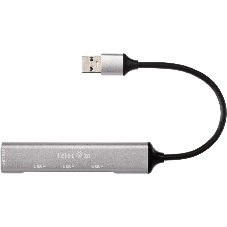 Переходник USB 3.0 -->USB3.0+3 USB2.0, Aluminum Shell, 0.2м Telecom TA308U