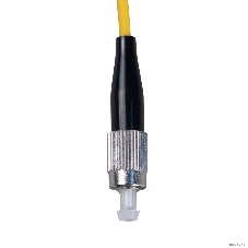 Комм. шнур оптический Cabeus Tight Buffer, Simplex FC/LC, OS2 9/125, LSZH, 2м, Ø 3мм, чёрный хвостовик, цвет: жёлтый