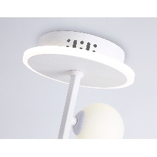 Потолочный светодиодный светильник Ambrella light FL66261/1+3 WH белый 56W 3000K-6400K+G9/3 D500*358 (ПДУ ИК)