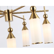 Люстра Ambrella light LH55278/7 BS/FR латунь/белый матовый E14*7 max 40W D640*1390
