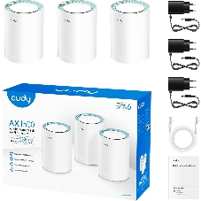 Бесшовный Mesh роутер Cudy M1500 (M1500(3-PACK)) AX1500 10/100/1000BASE-TX (упак.:3шт)
