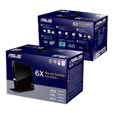 Оптический привод Blu-Ray Asus SBC-06D2X-U/BLK/G/AS черный USB slim внешний RTL