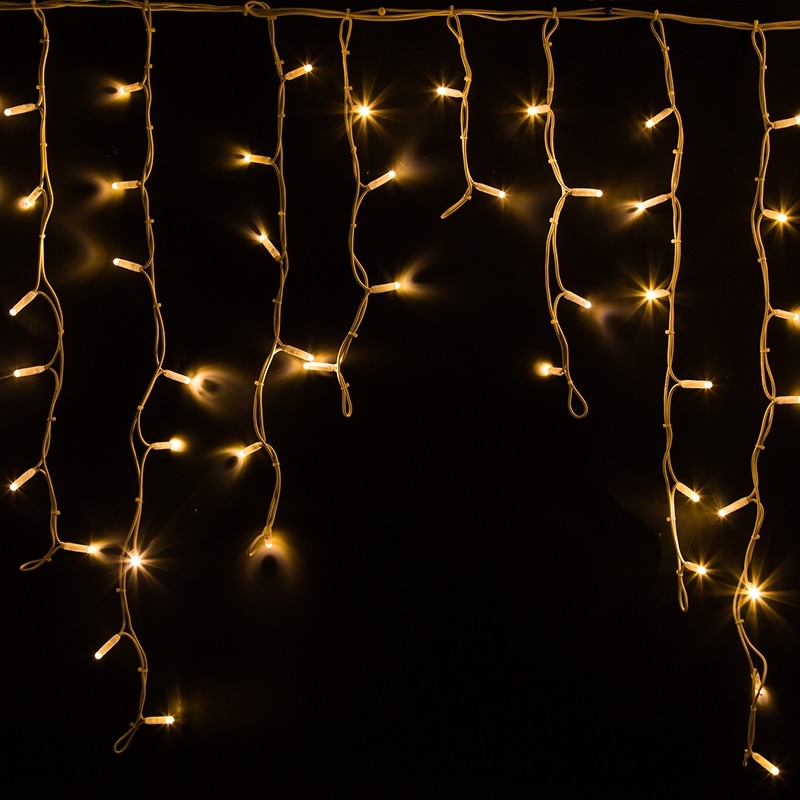 Гирлянда Neon-night Айсикл (бахрома) светодиодный, 5,6 х 0,9 м, белый провод 