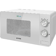 Микроволновая печь Gorenje MO20E1W2 белый, 20 л, 800 Вт, переключатели - поворотный механизм