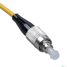Комм. шнур оптический Cabeus Tight Buffer, Simplex FC/LC, OS2 9/125, LSZH, 2м, Ø 3мм, чёрный хвостовик, цвет: жёлтый