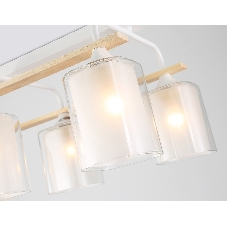 Светильник Ambrella light TR3033247/6 WH/WD белый/дерево E27/6 max 60W 580*340*245