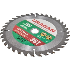 Диск пильный по дер. Uragan Optima (36801-190-20-36_Z01) d=190мм d(посад.)=20мм (циркулярные пилы)