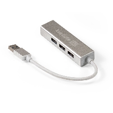 USB-концентратор ExeGate DUB-4 (кабель-адаптер USB3.0 --> 4xUSB3.0, Plug&Play, серебристый)