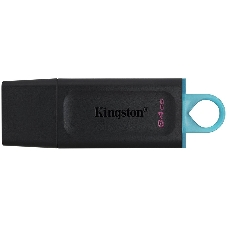 Флешка USB Kingston DataTraveler Exodia (DTX/64GB), 64Gb, USB 3.2 Gen 1, R/W 200/60, черный/бирюзовый