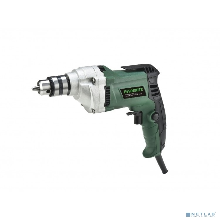 FAVOURITE ID 1200 Дрель электрич. ID 1200 1200 Вт, 0-3000об, Рег. Числа оборотов, скоростей 1, реверс, патрон 10мм, по дереву 13мм, по металлу 10мм.