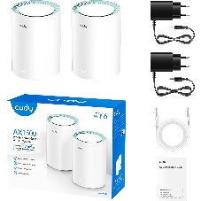 Бесшовный Mesh роутер Cudy M1500 (M1500(2-PACK)) AX1500 10/100/1000BASE-TX (упак.:2шт)