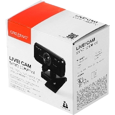 Веб-камера Creative Live! Cam Sync 1080p V2 1920x1080, 30 кадр/с, USB Type-A, микрофон, шторка приватности, универсальное крепление