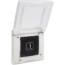 Рамка 1-м Etika IP44 с защ. крышкой белый Legrand 672550
