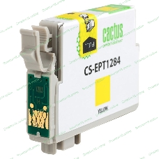 Картридж струйный Cactus CS-EPT1284 (T1284) желтый (7 мл) для Epson Stylus S22/S125/SX420/SX425/Office BX305