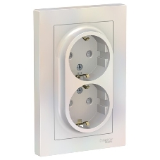 Розетка USB тип-C 65W высокоскор.заряд. QC, PD, мех. SE AtlasDesign Жемчуг