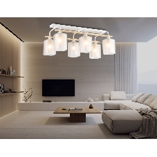 Светильник Ambrella light TR3033247/6 WH/WD белый/дерево E27/6 max 60W 580*340*245