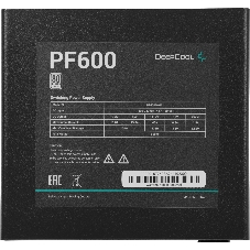 Блок питания Deepcool/GamerStorm PF600 (R-PF600D-HA0B-WDEU), 600Вт, 80 PLUS, 120мм, черный