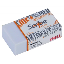 Ластик Deli EH00310 40x22x12мм белый, индивидуальная картонная упаковка Ластик Deli EH00310 40x22x12мм белый, индивидуальная картонная упаковка