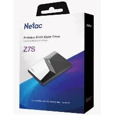 Внешний SSD Netac Z7S, 240 Gb, USB 3.2 Gen 2 Type-C, R/W 550/480, черный
