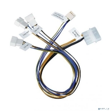 Кабель-разветвитель Procase CBL-1TO3-PWM на 3 PWM вентилятора, 450 мм (3*4pin to fan + 1*Molex to PSU + 1*4pin to MB)
