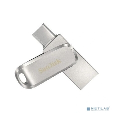 Флешка USB SanDisk Ultra Dual Luxe (SDDDC4-512G-G46), 512Gb, USB 3.2 Gen 1/USB Type-C, R/W 400/150, серебристый