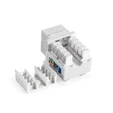 Модуль-вставка Keystone Jack RJ-45 ExeGate KJ-8P8C-U-C6-90-110 (Кат.6, неэкранированная, 90 градусов, IDC 110)