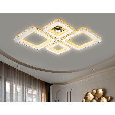 Потолочный светодиодный светильник Ambrella light FA1726/4 CH хром 3000K/4200K/6400K 108W 690*550*100 (ПДУ РАДИО 2.4G)