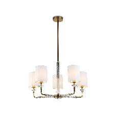 Люстра Ambrella light LH71500/5 BS/FR латунь/белый матовый E14*5 max 40W D680*640