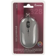 Мышь проводная SMARTBUY (SBM328G) 328 серый металлик