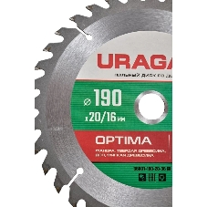 Диск пильный по дер. Uragan Optima (36801-190-20-36_Z01) d=190мм d(посад.)=20мм (циркулярные пилы)