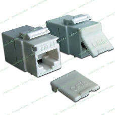 Повторитель портов RJ-45, неэкранированный, кат.6, формата Keystone, белый