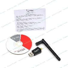 Сетевой двухдиапазонный Wi-Fi USB-адаптер Gembird 600 Мбит, USB, 802.11b/g/n/ac/а