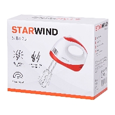 Миксер ручной Starwind SHM-251 250 Вт, белый/коралловый