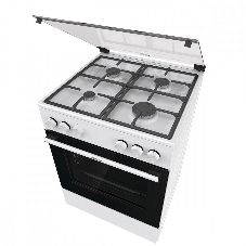 Плита газовая Gorenje GG6A11WF белый, конфорок 4 газовых, духовка 72 л, 60 см x 85 см x 60 см