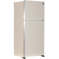 Холодильник Sharp SJ-XG55PMBE бежевый двухкамерный 394/162л морозилка сверху, No Frost