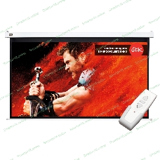 Экран Cinema S'OK SCPSM-266x150FG-ED60 16:9 Pro настенно-потолочный, моторизованный, 266x150 см, фибергласс, белый корпус, экстрадроп 60 см