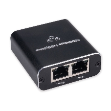 Сплиттер-разветвитель Cablexpert с питанием, 1 порт RJ45 -> 2 порта RJ45 100/1000Mbps, NCA-SP-03, коробка