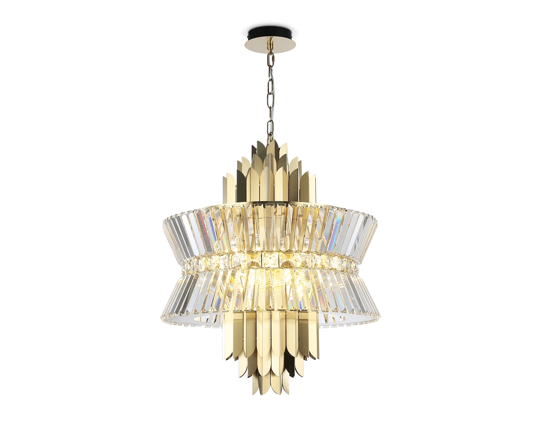 Люстра Ambrella light LH41017/12 BS/CL латунь/прозрачный E14*12 max 40W D560*660