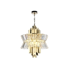 Люстра Ambrella light LH41017/12 BS/CL латунь/прозрачный E14*12 max 40W D560*660