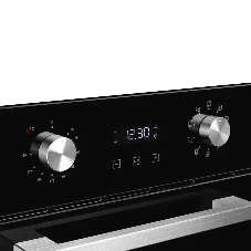 Духовой шкаф электрический Monsher MOE 4592 Acier ширина 45 см, High-Tech, 50 л, гидролизная очистка, 9 режимов, черный/нерж. сталь