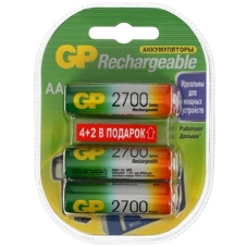 Аккумулятор + зарядное устройство GP PowerBank 270AAHCMHSPBA-2CR4 AA NiMH 2700mAh (4шт) блистер