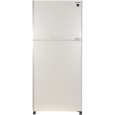 Холодильник Sharp SJ-XG55PMBE бежевый двухкамерный 394/162л морозилка сверху, No Frost