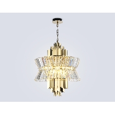 Люстра Ambrella light LH41017/12 BS/CL латунь/прозрачный E14*12 max 40W D560*660