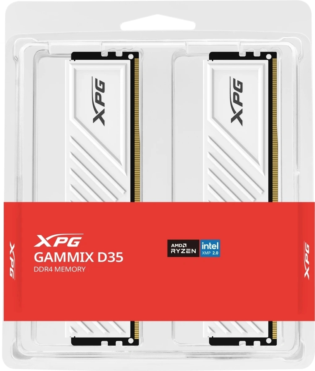 Память DDR4 2x8GB 3200MHz A-Data AX4U32008G16A-DTWHD35 XPG Gammix D35 RTL PC4-25600 CL16 DIMM 288-pin 1.35В single rank с радиатором Ret