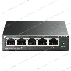 Коммутатор 5-Port 10/100Mbps Unmanaged Switch with 4-Port PoE, meta case, desktop mount, PoE budget 41W.