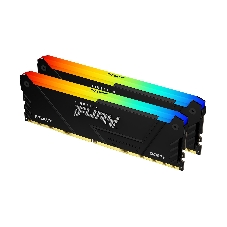 Оперативная память Kingston Fury Beast, DDR4, 64GB (2x32GB), 3200MHz, CL16, DIMM, с радиатором, RGB, черный