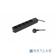Сетевой фильтр PC Pet AP01006-5-BK 5 м, 5 розеток, черный
