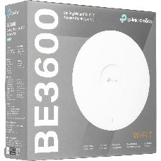 Точка доступа Omada BE3600 Dual-Band Ceiling Mount Wi-Fi 7 (2882 Mbps on 5 GHz + 688 Mbps on 2.4 GHz), 1x2.5G port, 802.3at PoE or 12V/1.5A DC (Power Adapter Is Not Included)