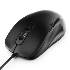 Мышь проводная Gembird MOP-100 черный, 1000 dpi, USB, кнопки - 3
