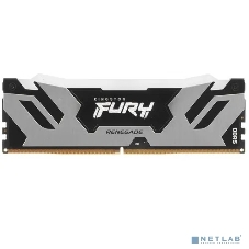 Оперативная память Kingston Fury Renegade, DDR5, 16Gb (1x16Gb), 6400MHz, CL32, DIMM, с радиатором, RGB, серебристый/черный